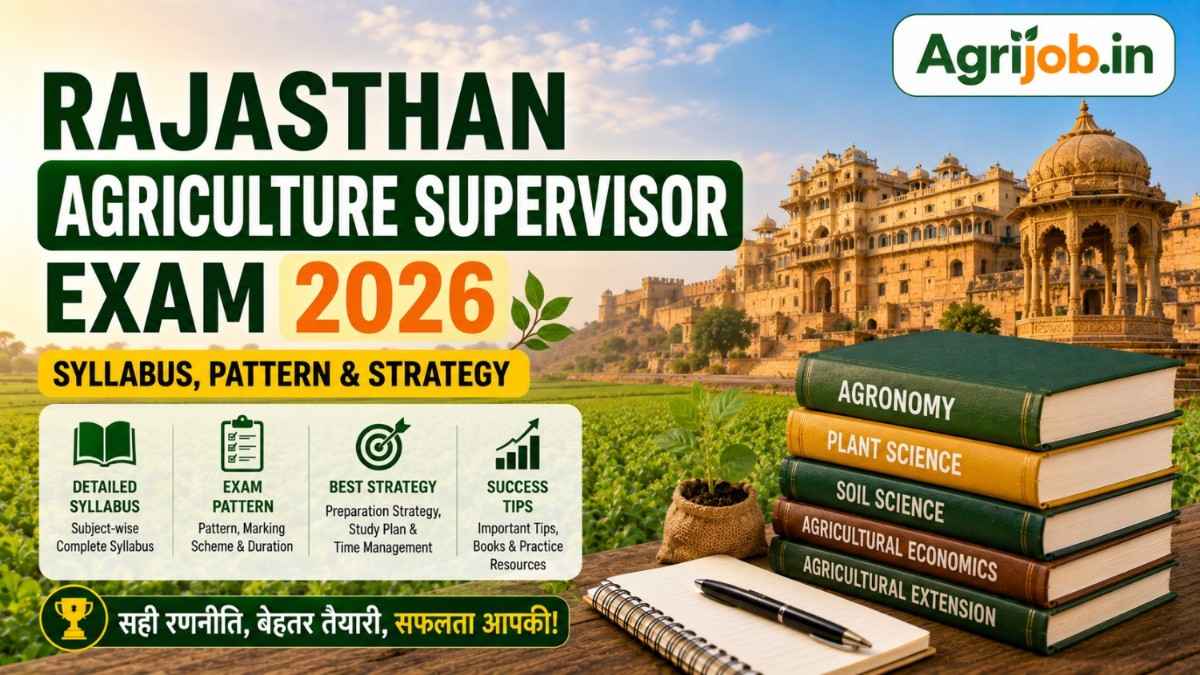 Rajasthan Agriculture Supervisor Exam 2026 – Syllabus, Pattern & Strategy