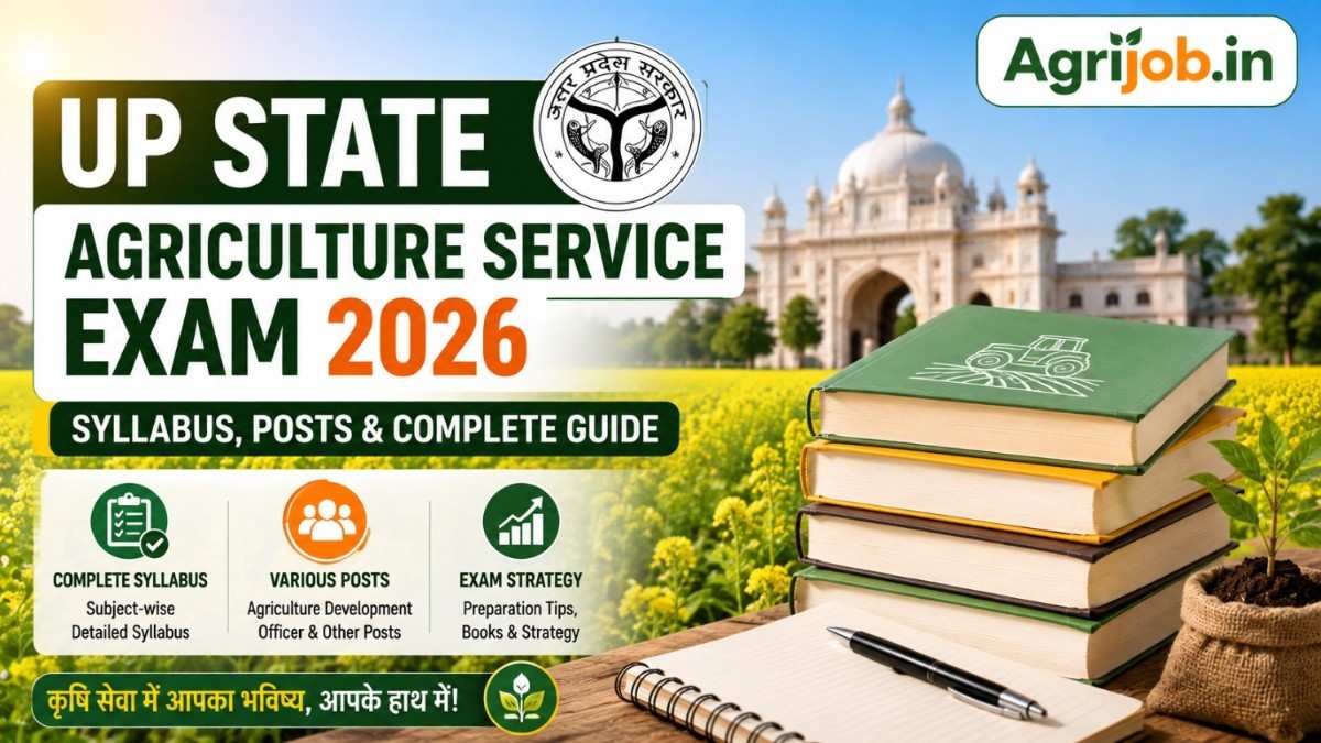 UP State Agriculture Service Exam 2026 Syllabus, Posts