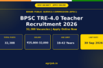 BPSC TRE 4.0 Teacher Recruitment 2026 Notification Banner – agrijob.in