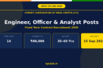 CCI Recruitment 2026 Notification Banner – agrijob.in