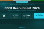 CPCB Recruitment 2026 Notification Banner – agrijob.in