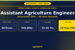 Assistant Agriculture Engineer Recruitment 2026 Notification Banner – agrijob.in