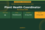 Plant Health Coordinator Recruitment 2026 Notification Banner – agrijob.in