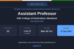 RVSKVV Assistant Professor Recruitment 2026 Notification Banner - agrijob.in