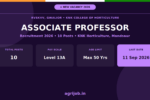 RVSKVV Associate Professor Recruitment 2026 Notification Banner – agrijob.in