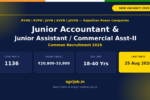 RVUN Junior Accountant Recruitment 2026 Notification Banner – agrijob.in