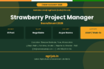 Strawberry Project Manager Job 2026 Notification Banner – agrijob.in