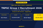 TNPSC Group 2 Recruitment 2026 Notification Banner – agrijob.in
