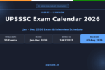 UPSSSC Exam Calendar 2026 Notification Banner - agrijob.in