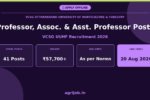 VCSG UUHF Recruitment 2026 Notification Banner - agrijob.in