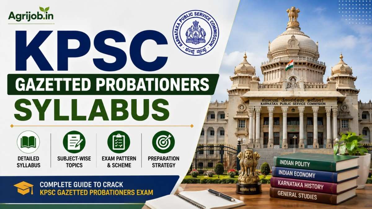KPSC Gazetted Probationers Syllabus