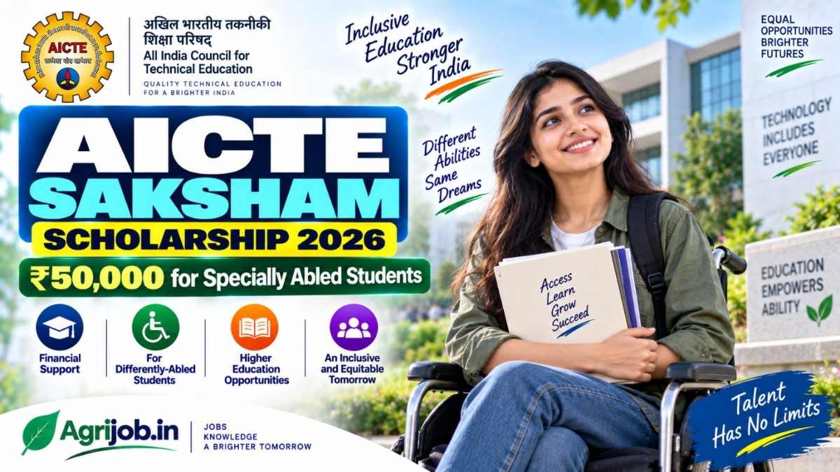 AICTE Saksham Scholarship 2026 – Rs.50,000 for Specially Abled Students