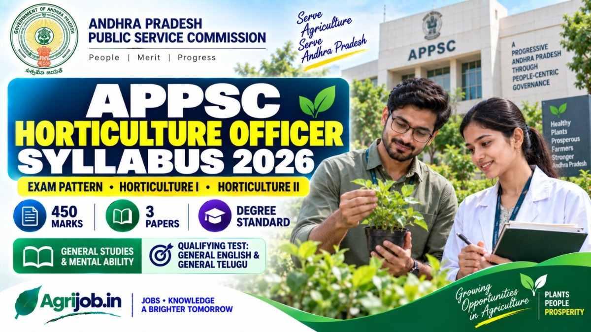 APPSC Horticulture Officer Syllabus 2026