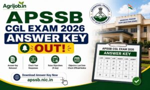 APSSB CGL Answer Key 2026 Out