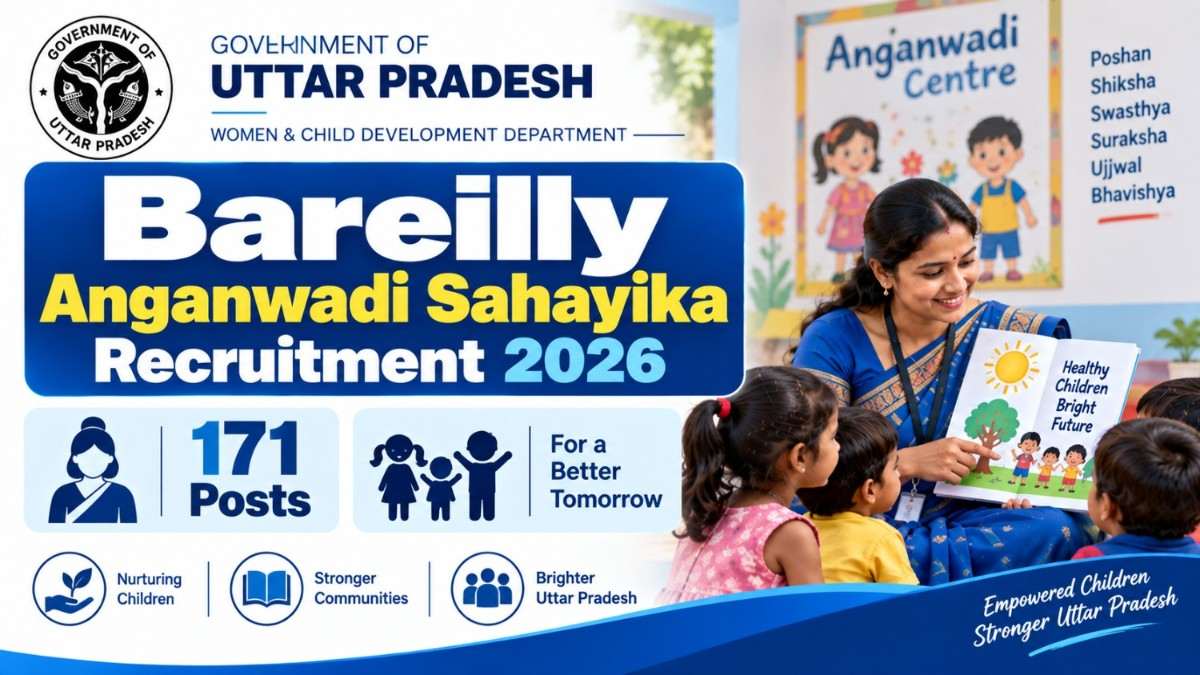 Bareilly Anganwadi Sahayika Bharti 2026
