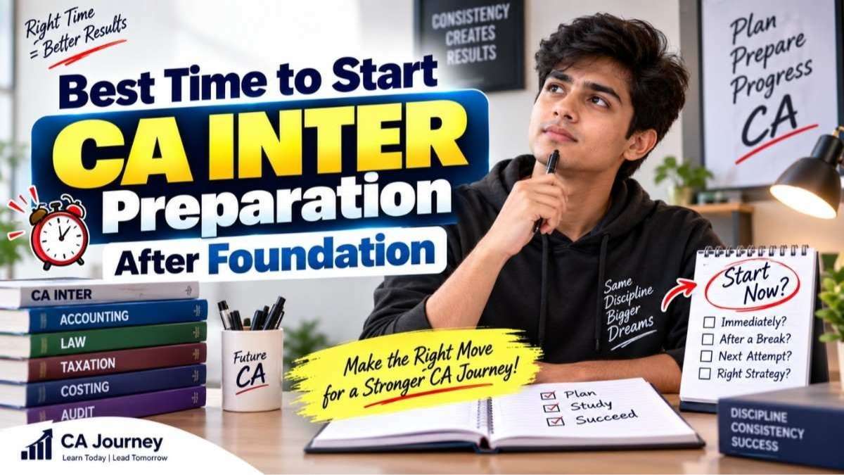Best Time to Start CA Inter Preparation After Foundation
