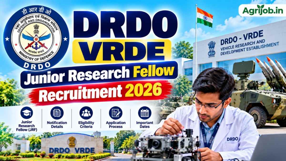 DRDO VRDE Junior Research Fellow Recruitment 2026