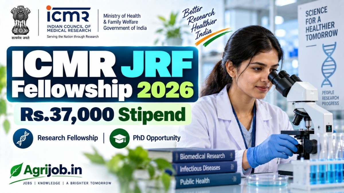 ICMR JRF Fellowship 2026 – Rs.37,000 Stipend