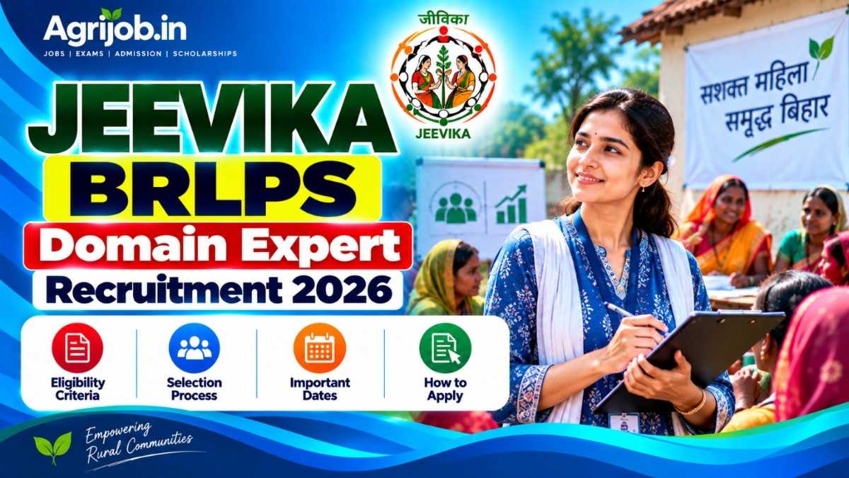 JEEVIKA BRLPS Domain Expert Recruitment 2026