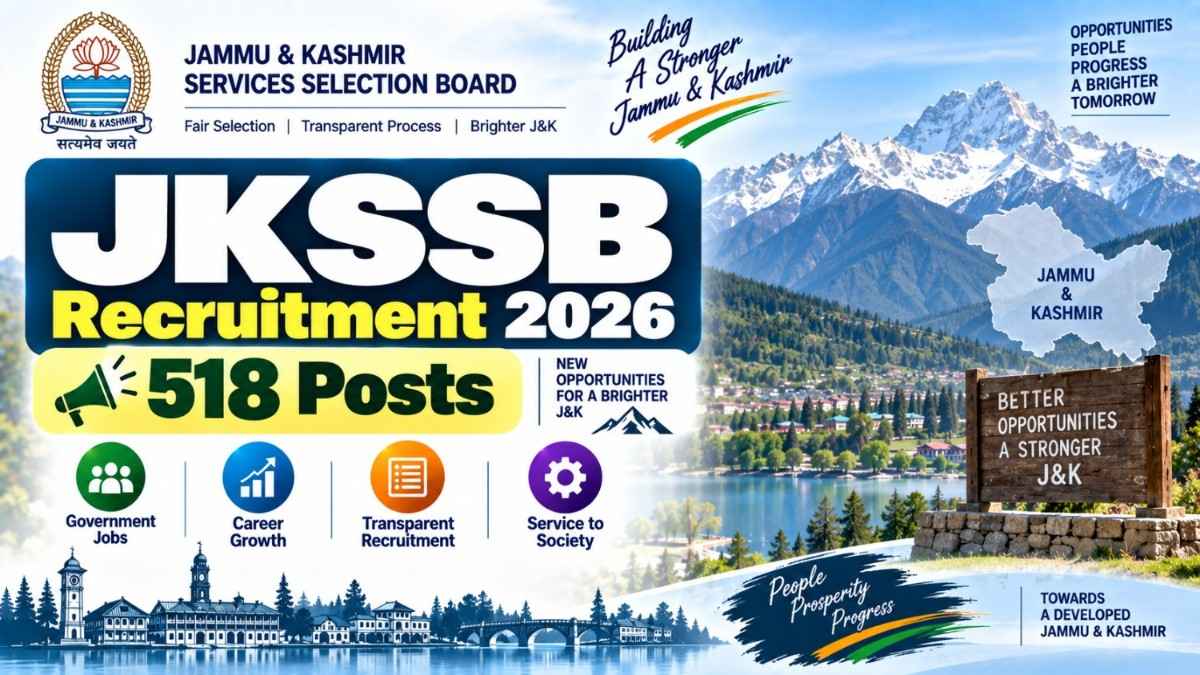 JKSSB Recruitment 2026 – 518 Posts