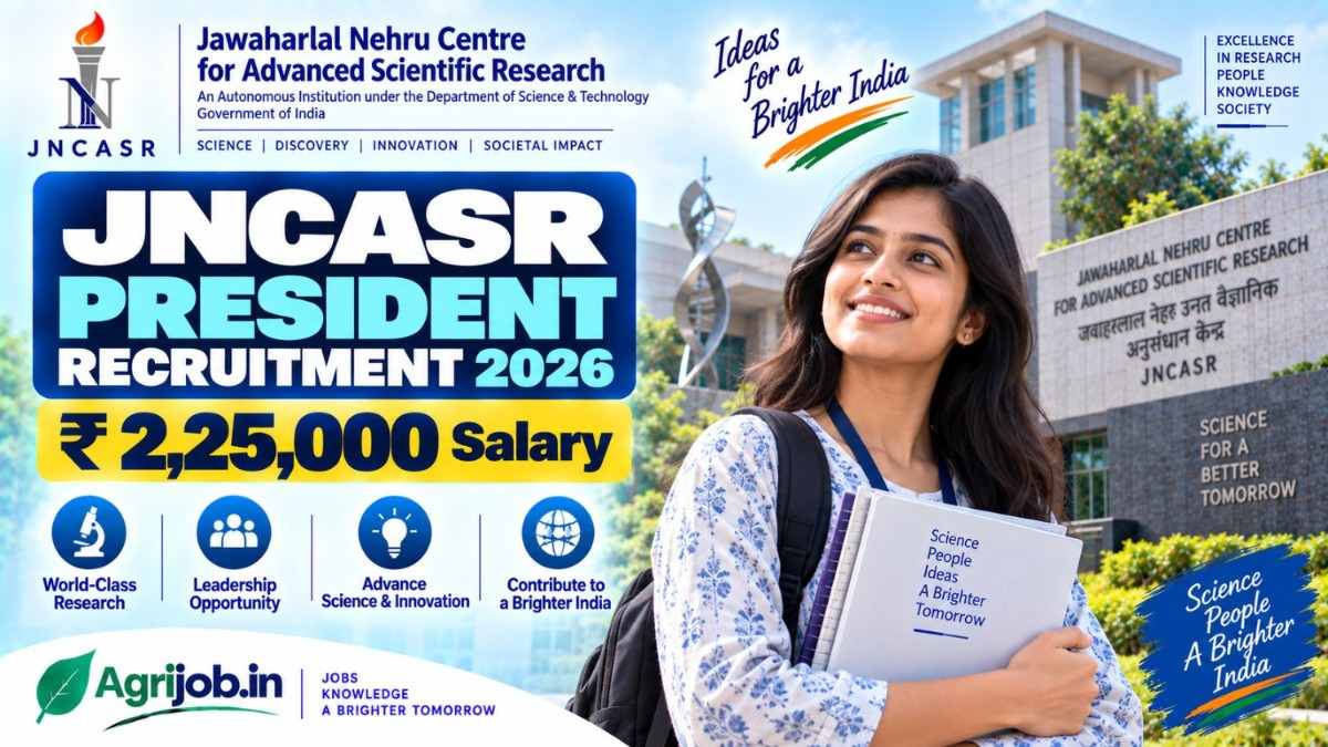 JNCASR President Recruitment 2026 – Rs.2,25,000 Salary