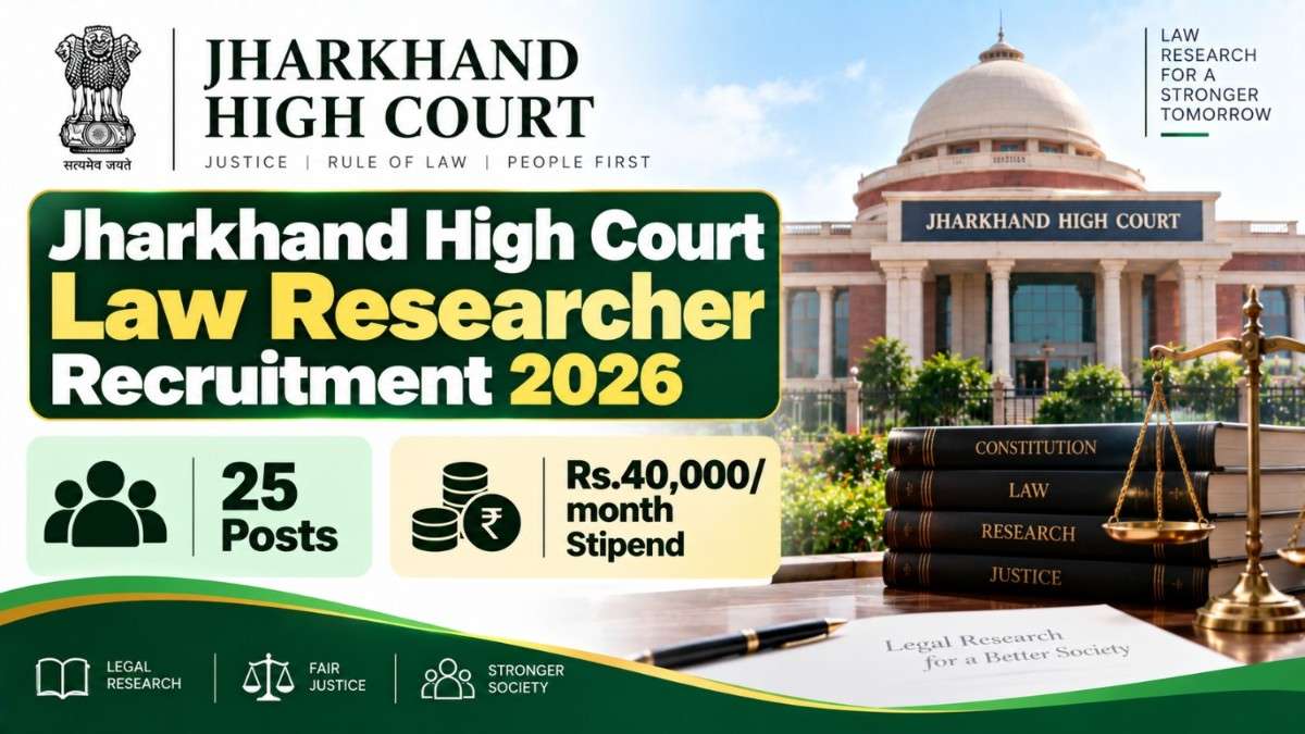 Jharkhand High Court Law Researcher 2026