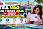 KEA VAO Hall Ticket 2026 Out