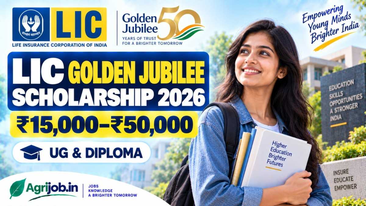 LIC Golden Jubilee Scholarship 2026 – UG & Diploma, Rs.15,000–Rs.50,000