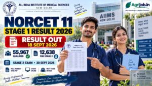 NORCET 11 Stage 1 Result 2026