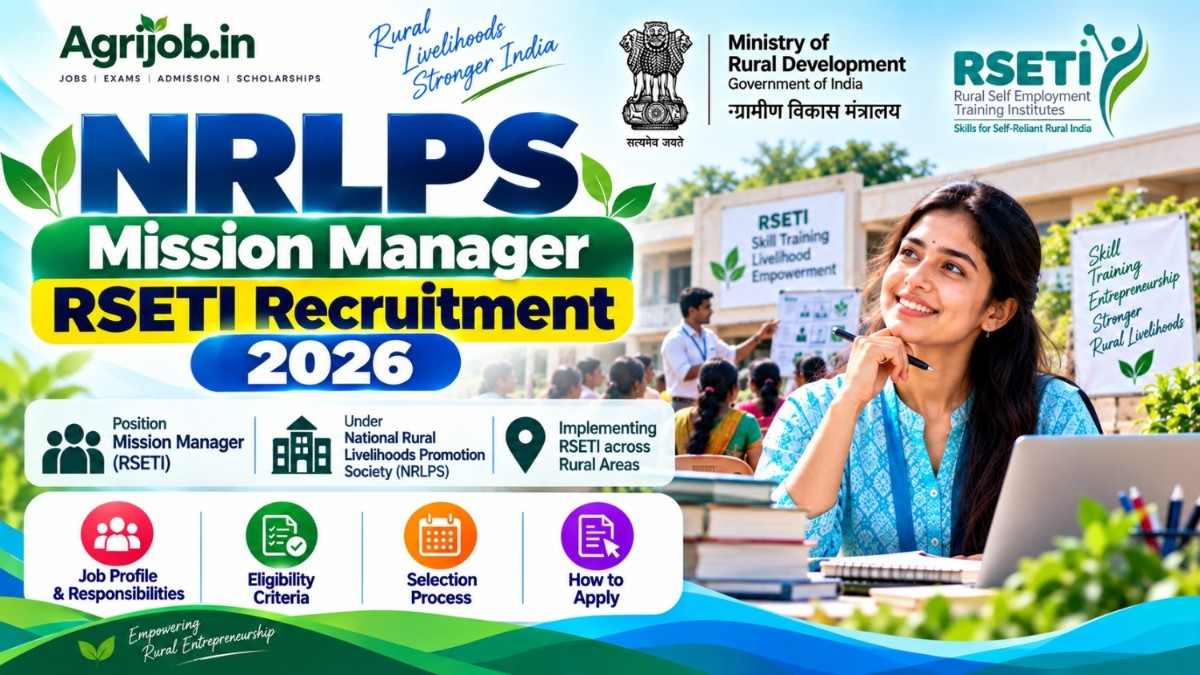 NRLPS Mission Manager RSETI Recruitment 2026