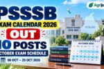 PSSSB Exam Calendar 2026 Out