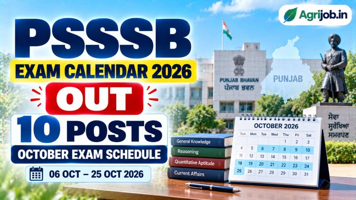 PSSSB Exam Calendar 2026 Out