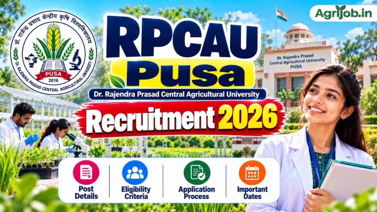 RPCAU Pusa Recruitment 2026