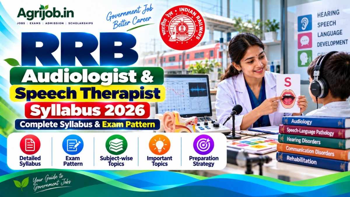 RRB Paramedical Audiologist Speech Therapist Syllabus 2026