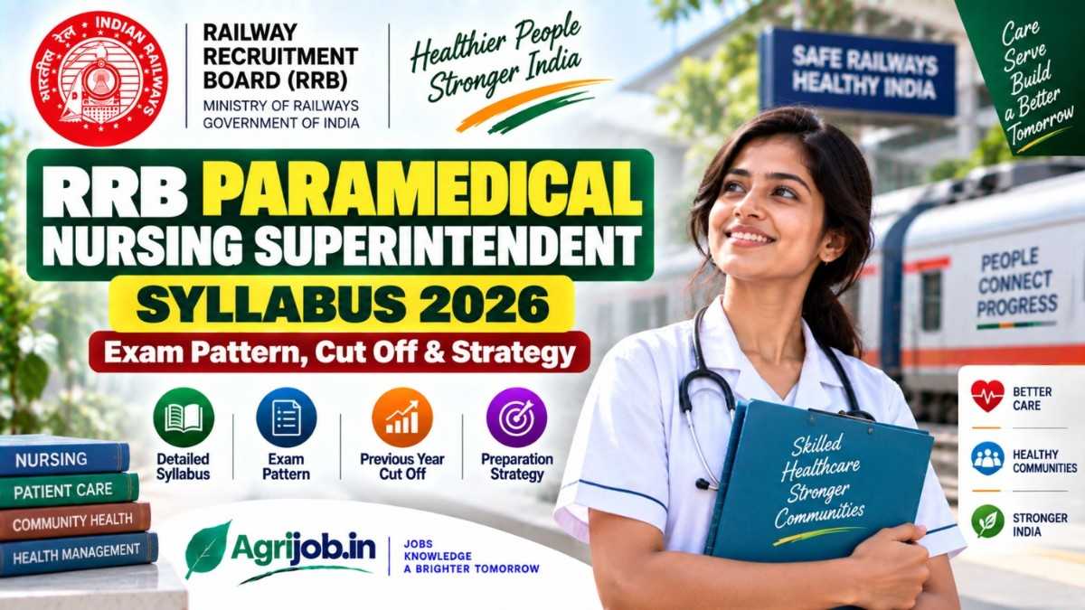 RRB Paramedical Nursing Superintendent Syllabus 2026 – Exam Pattern, Cut Off & Strategy