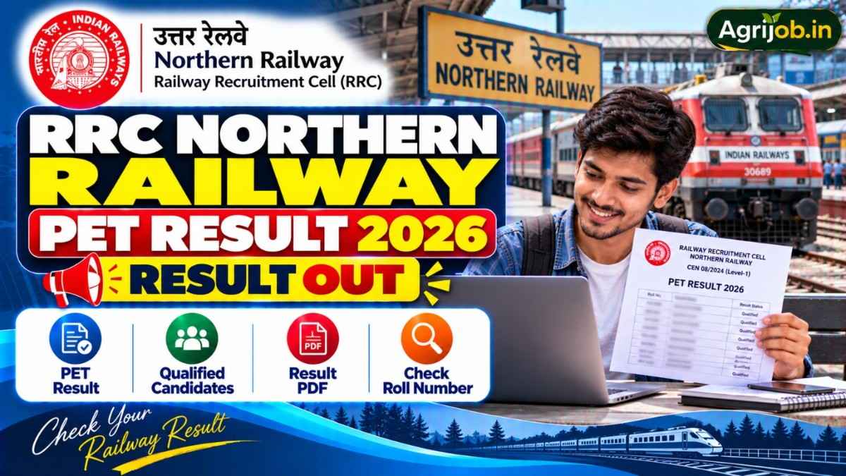 RRC Northern Railway PET Result 2026