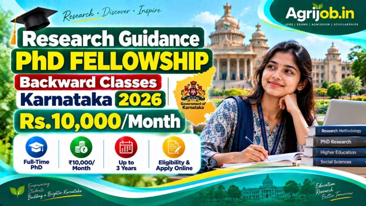 Research Guidance PhD Fellowship Backward Classes Karnataka 2026 – Rs.10,000Month