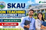 SKAU Non Teaching Recruitment 2026