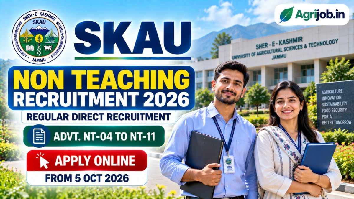 SKAU Non Teaching Recruitment 2026