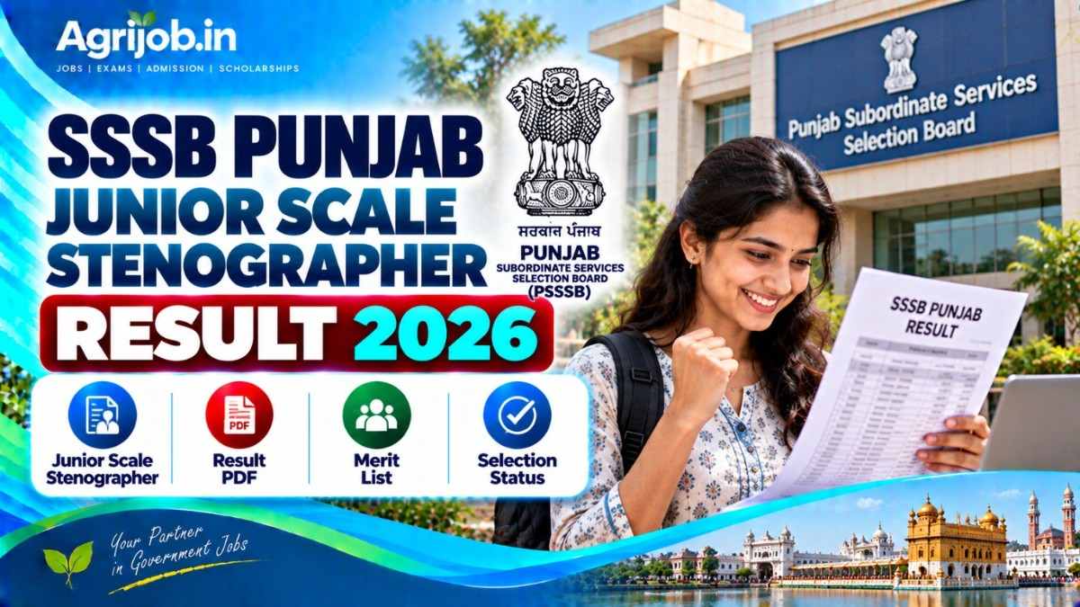 SSSB Punjab Junior Scale Stenographer Result 2026