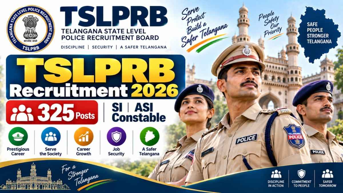 TSLPRB Recruitment 2026 – 325 Posts