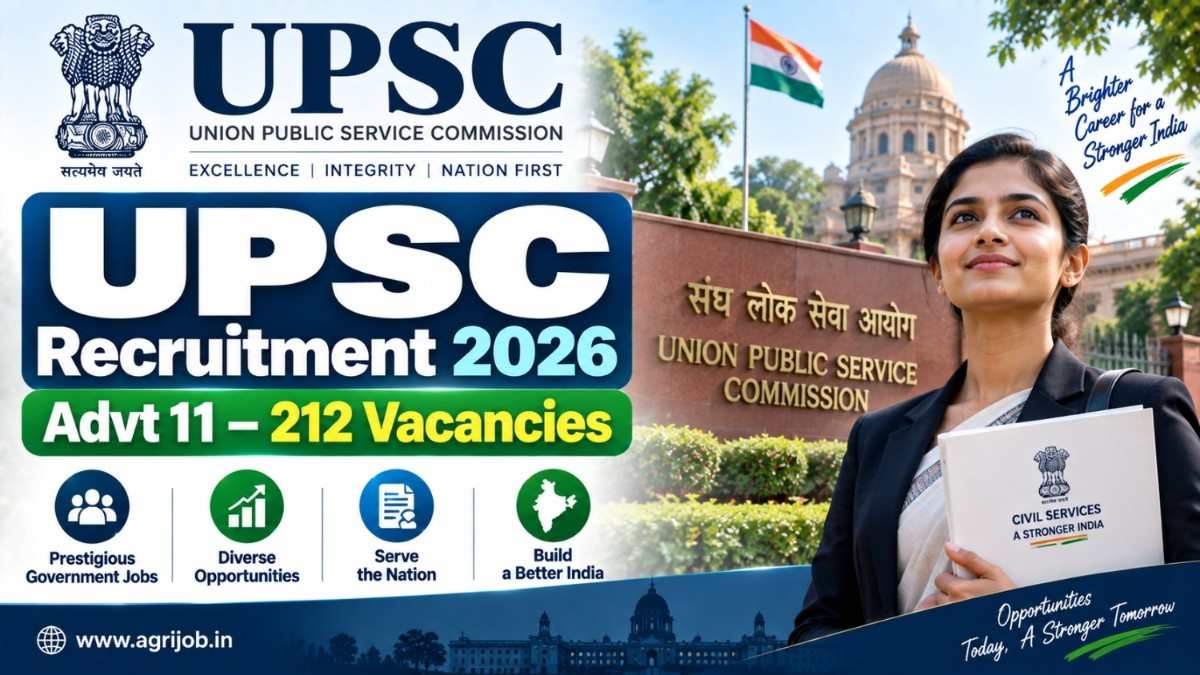 UPSC Recruitment 2026 Advt 11 – 212 Vacancies