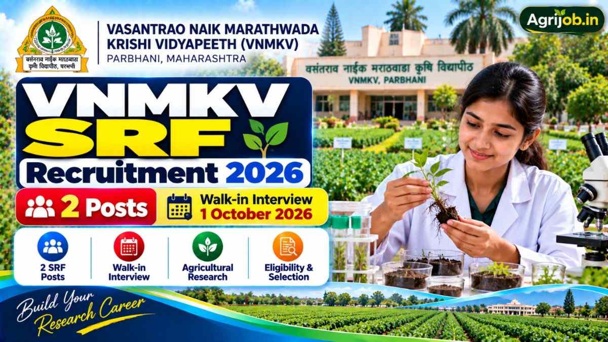 VNMKV SRF Recruitment 2026