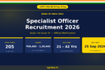 Bank of India Specialist Officer Recruitment 2026 Notification Banner – agrijob.in