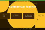 JNKVV Contractual Teacher Recruitment 2026 Notification Banner – agrijob.in