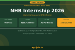 NHB Internship 2026 Notification Banner – agrijob.in