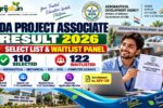 ADA Project Associate Result 2026 – Check Select List and Waitlist Panel
