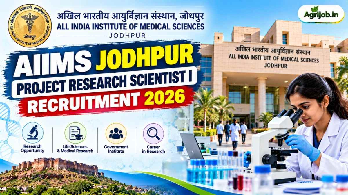 AIIMS Jodhpur Project Research Scientist I Recruitment 2026