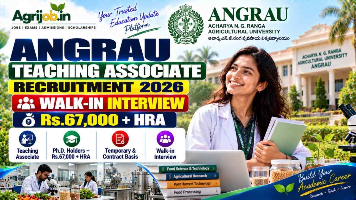 ANGRAU Walk-in Interview 2026