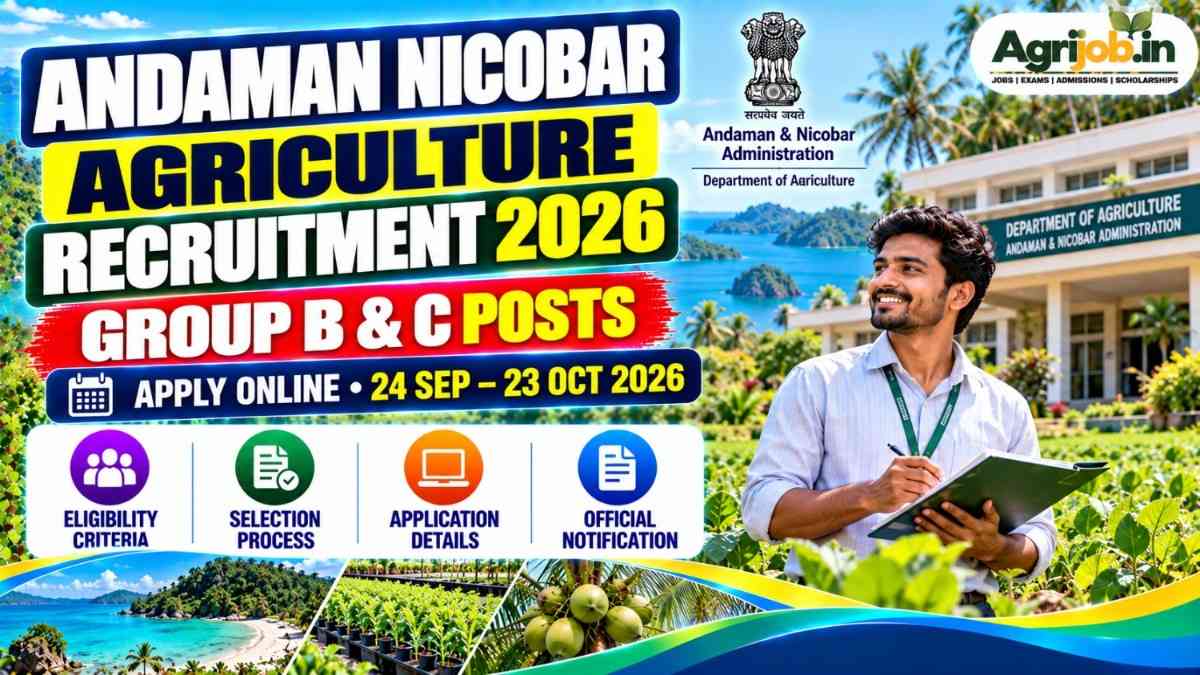 Andaman Nicobar Agriculture Recruitment 2026